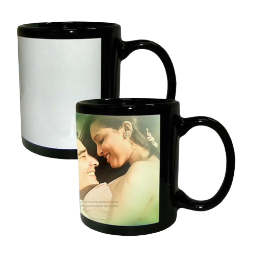 Black With White Patch Mug