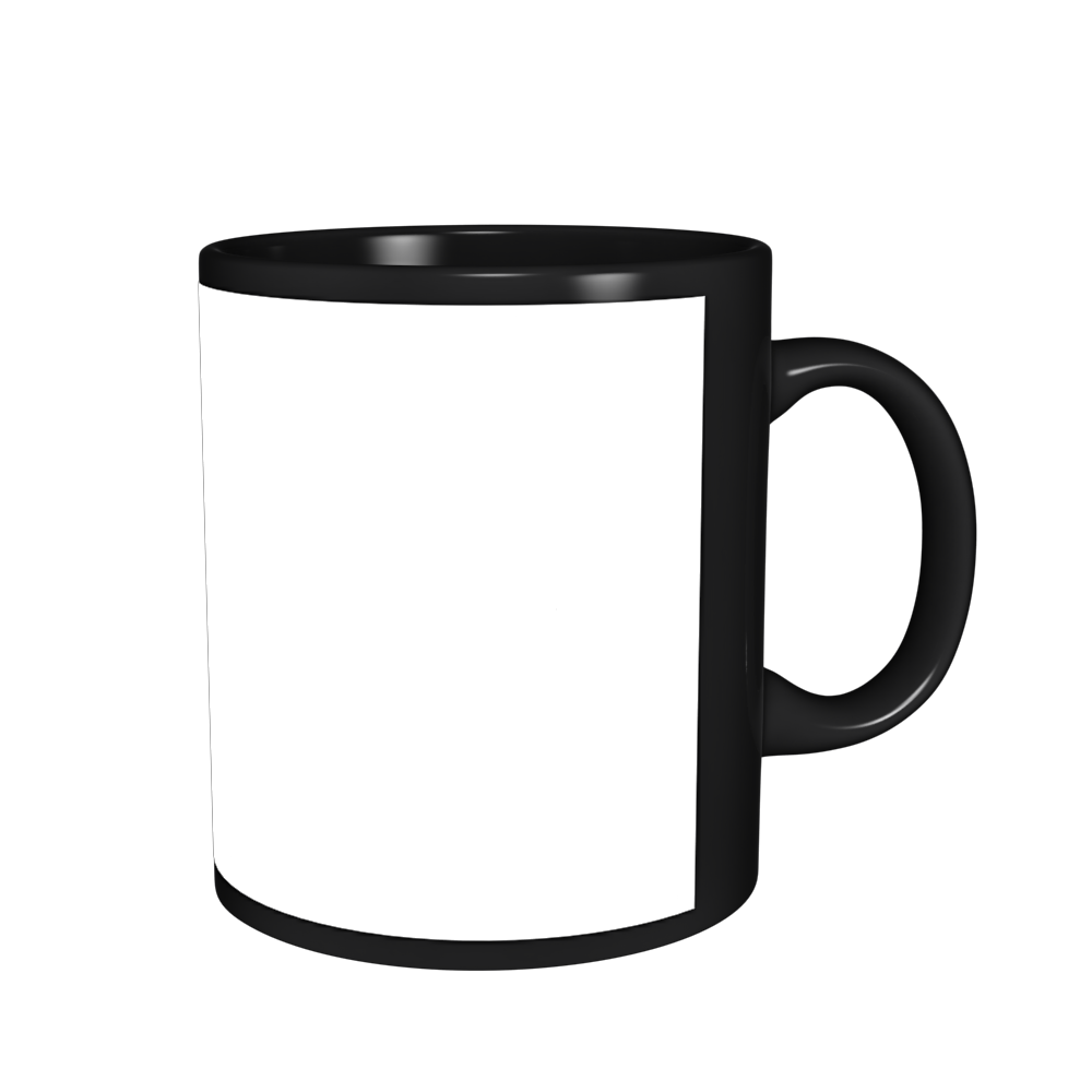 Black With White Patch Mug - Image 2
